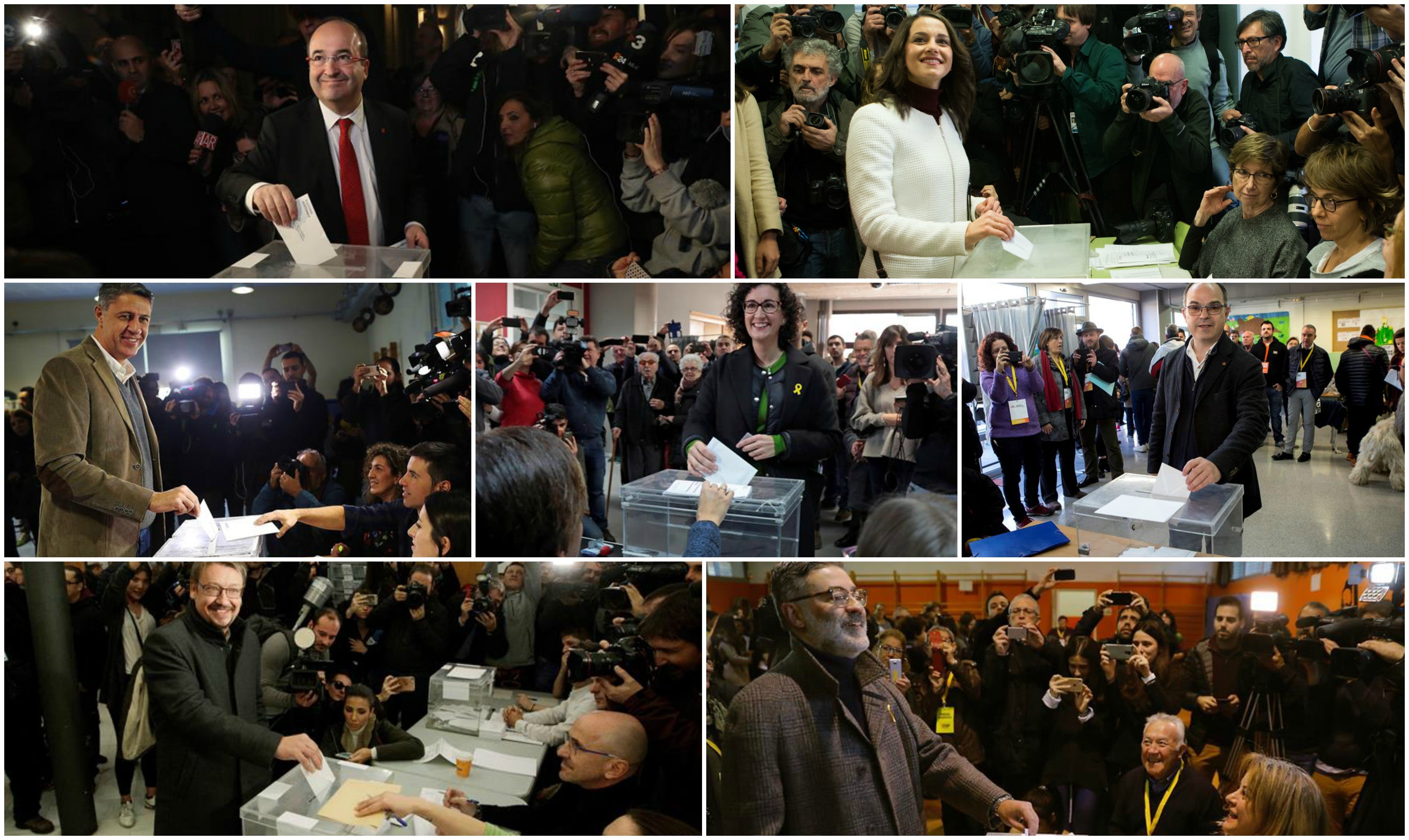 Los líderes políticos acuden a votar y hacen un llamamiento a la participación Los líderes políticos acuden a votar y hacen un llamamiento a la participación
