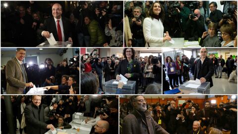 Candidatos y dirigentes votan