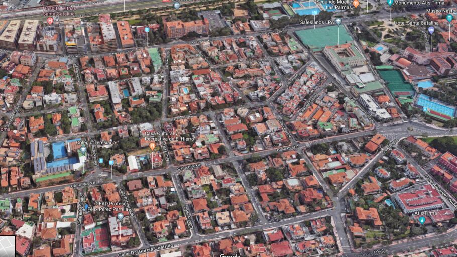 Zona de Ciudad Jard&iacute;n en Las Palmas de Gran Canaria