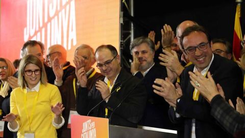 Junts per Catalunya celebra el resultado electoral del 21D