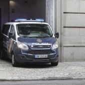 El furgón policial que traslada a Oriol Junqueras