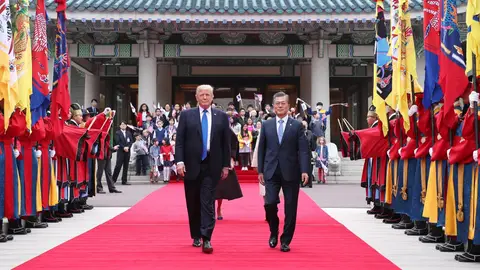 Donald Trump y Moon Jae-in Donald Trump y Moon Jae-in