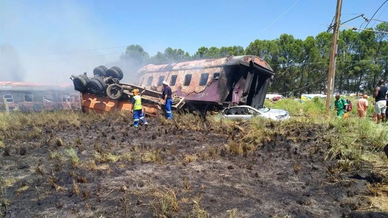 Accidente de tren en Sudáfrica