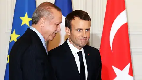 Emmanuel Macron y Recep Tayyip Erdogan Emmanuel Macron y Recep Tayyip Erdogan