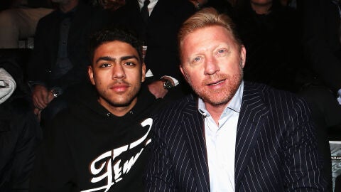 Noah Becker junto a su padre Boris