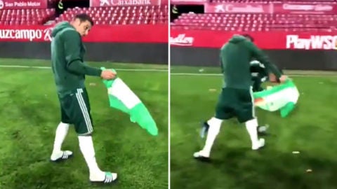 La imagen de Joaqu&iacute;n 'toreando' en el Pizju&aacute;n