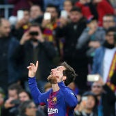 Messi celebrando el gol