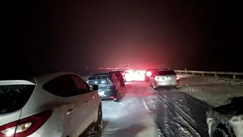 Colapso circulatorio en la AP-6 (Archivo) Colapso circulatorio en la AP-6 (Archivo)