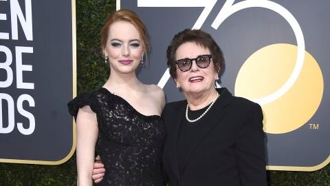 Emma Stone y Billie Jean KIng Emma Stone y Billie Jean KIng