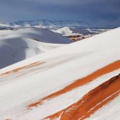 Las dunas del Sáhara nevadas
