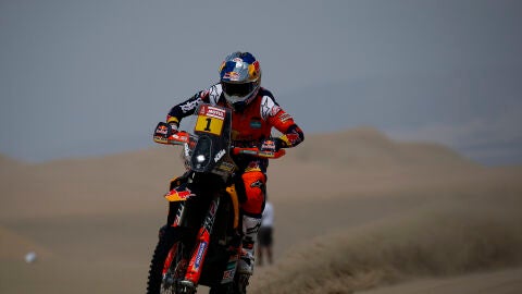Sam Sunderland, en acci&oacute;n en el Dakar 2018