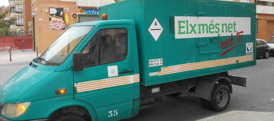 Vehículo del servicio de limpieza de Elche. Vehículo del servicio de limpieza de Elche.