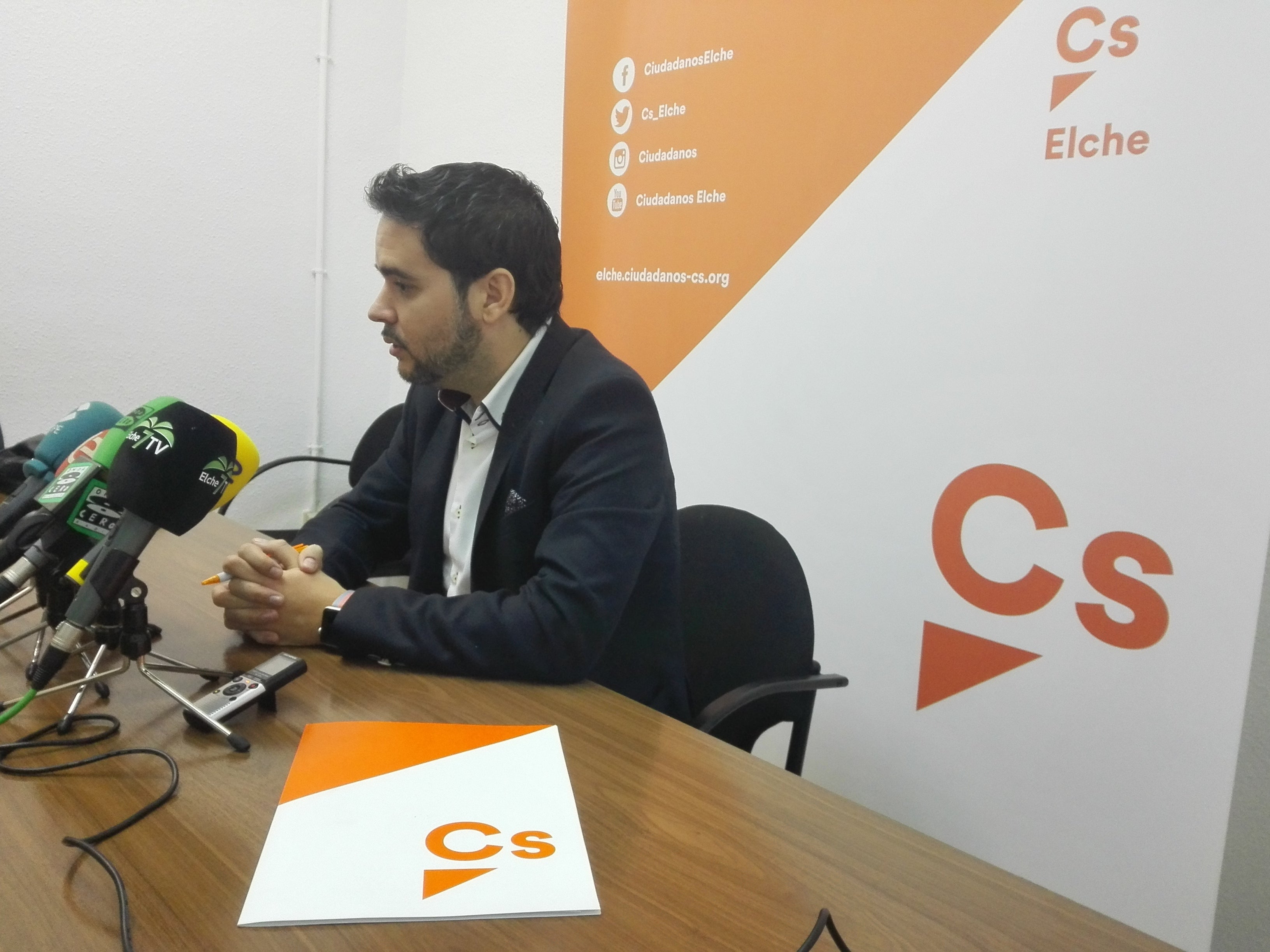 David Caballero, portavoz de Cs Elche David Caballero, portavoz de Cs Elche