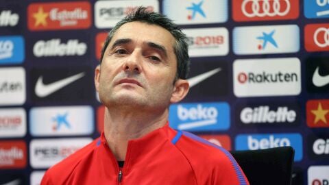 Ernesto Valverde, en rueda de prensa