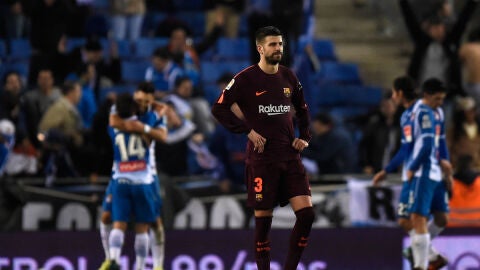 Gerard Piqu&eacute;, contra el Espanyol