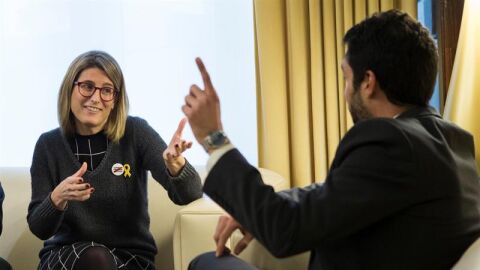 Elsa Artadi se re&uacute;ne con Roger Torrent