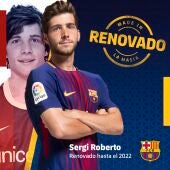 Sergi Roberto, renovado con el Barcelona hasta 2022