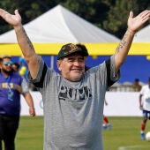 Maradona en un acto