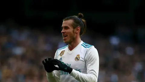 Bale celebra un gol con el Real Madrid Bale celebra un gol con el Real Madrid