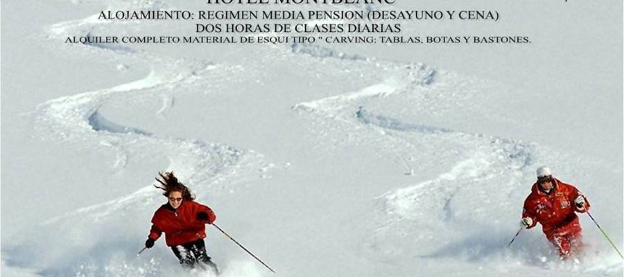 Cartel anunciador para ir a esquiar a Sierra Nevada Cartel anunciador para ir a esquiar a Sierra Nevada