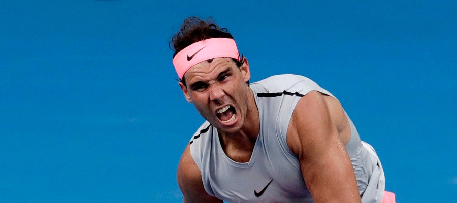 Rafa Nadal durante el partido con Schwartzman en el Open de Australia Rafa Nadal durante el partido con Schwartzman en el Open de Australia