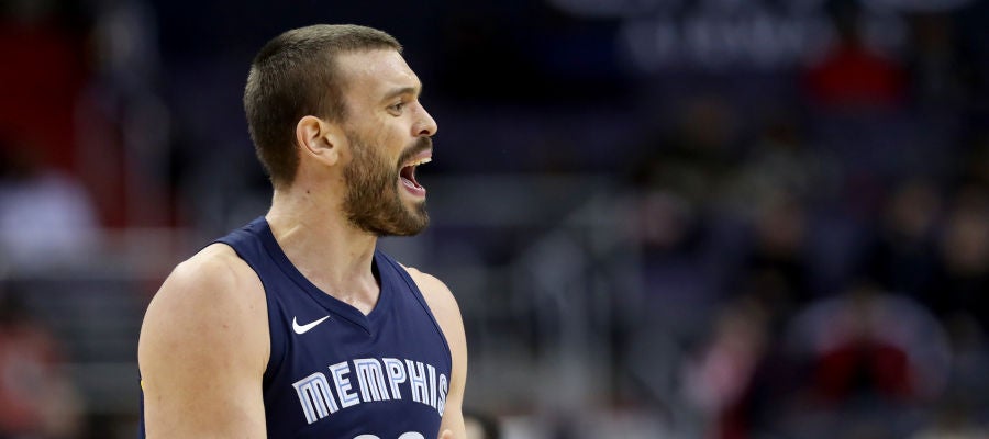 Marc Gasol, durante un partido con los Grizzlies Marc Gasol, durante un partido con los Grizzlies