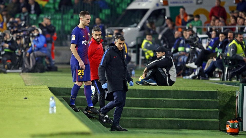 Thomas Vermaelen, dos semanas de baja por una rotura fibrilar Thomas Vermaelen, dos semanas de baja por una rotura fibrilar