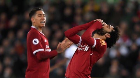 Salah se desespera ante el Swansea