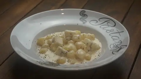 Los ñoquis con salsa de crema de Gino's, maravilla. Hazlos en un plis.