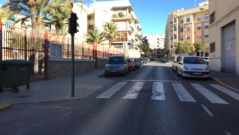 Zona acceso al colegio Jaume I de Elche Zona acceso al colegio Jaume I de Elche