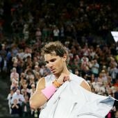 Rafa Nadal, en su partido ante Cilic en Melbourne