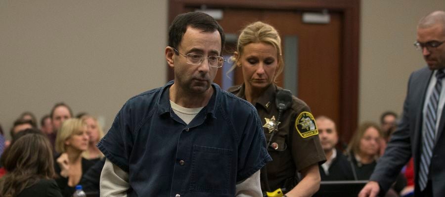 Larry Nassar, durante el juicio por abusos sexuales Larry Nassar, durante el juicio por abusos sexuales