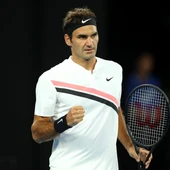 Federer celebra la consecución de un punto ante Berdych Federer celebra la consecución de un punto ante Berdych
