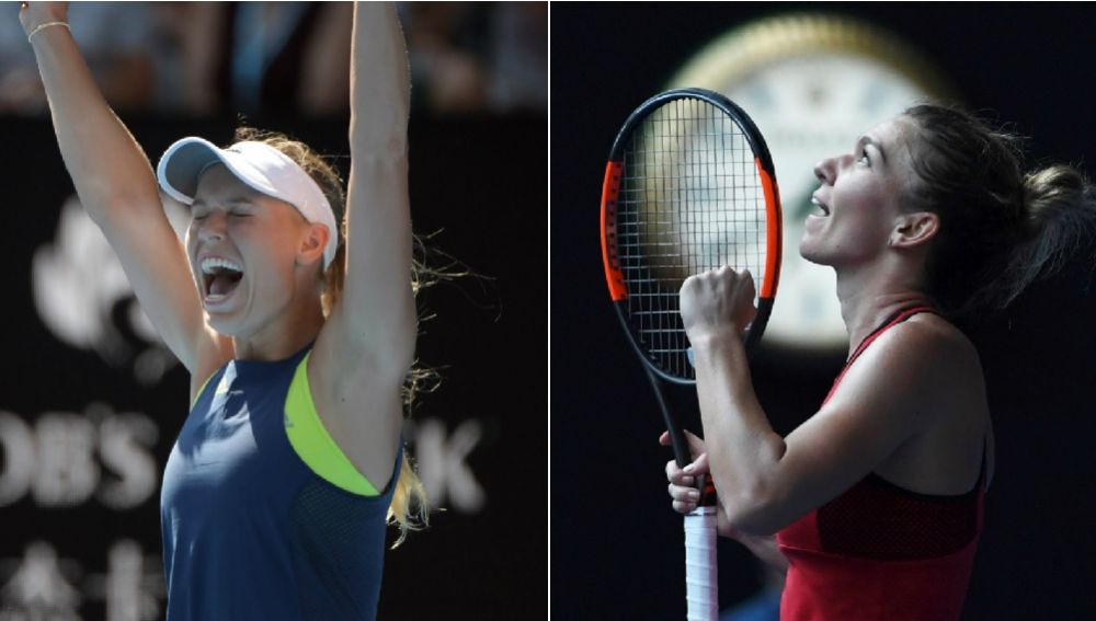 Caroline Wozniacki y Simona Halep, finalistas del Open de Australia