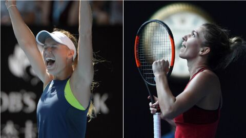 Caroline Wozniacki y Simona Halep, finalistas del Open de Australia