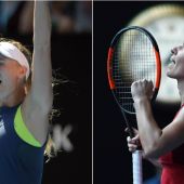 Caroline Wozniacki y Simona Halep, finalistas del Open de Australia