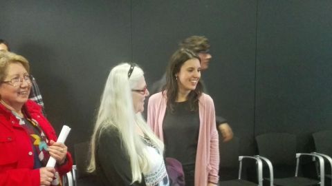 Irene Montero, portavoz de Unidos-Podemos en el Congreso, en Elche