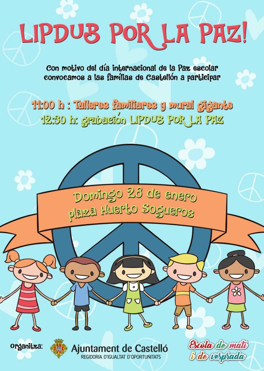 L’Escola de Matí i de Vesprada insta a participar en la grabación del ‘Lipdub por la Paz’ L’Escola de Matí i de Vesprada insta a participar en la grabación del ‘Lipdub por la Paz’