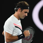 Roger Federer celebra un punto en el Open de Australia Roger Federer celebra un punto en el Open de Australia