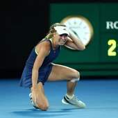 Caroline Wozniacki celebra su triunfo en el Open de Australia Caroline Wozniacki celebra su triunfo en el Open de Australia