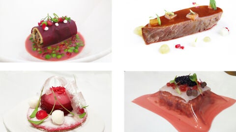 Platos finalistas en el VII concurso de cocina creativa con granada Mollar de Elche