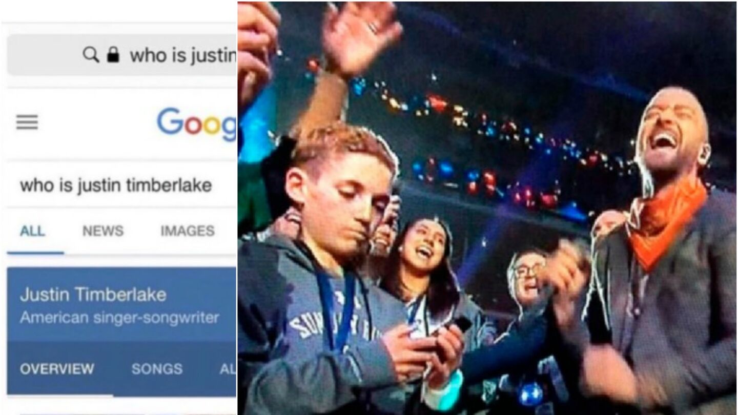 'Selfie kid' ignorando a Justin Timberlake