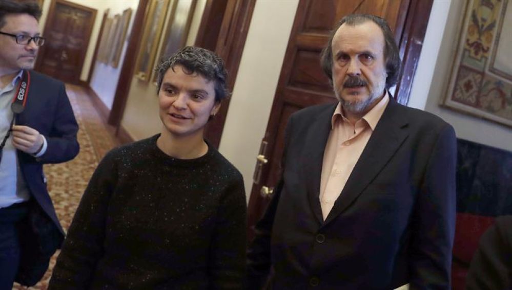 Los diputados de Unidos Podemos Lucía Martín y Miguel Anxo Fernández