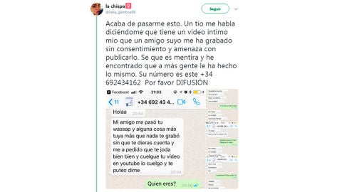 Una joven sevillana denuncia amenazas de un hombre que cogi&oacute; su n&uacute;mero de una p&aacute;gina de anuncios