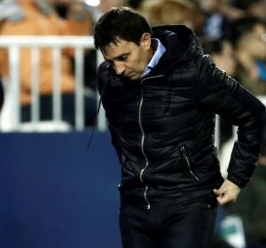 Asier Garitano, cabizbajo en un partido del Leganés Asier Garitano, cabizbajo en un partido del Leganés