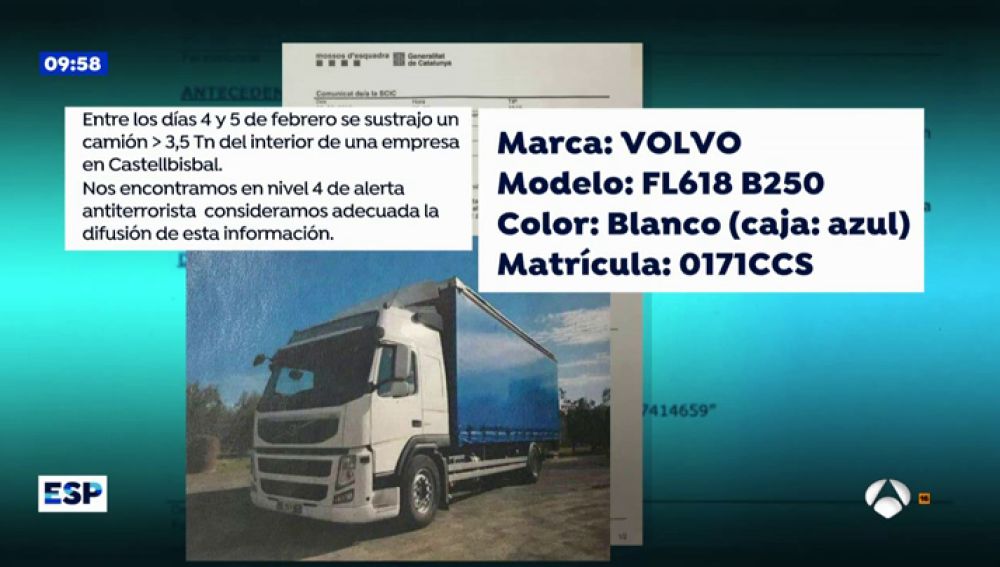 Robo de un camión en Cataluña