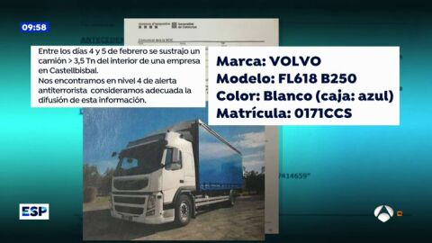 Robo de un cami&oacute;n en Catalu&ntilde;a