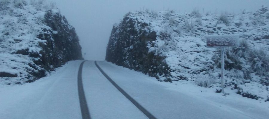 Nieve en la Serra de Tramuntana, Mallorca. Nieve en la Serra de Tramuntana, Mallorca.