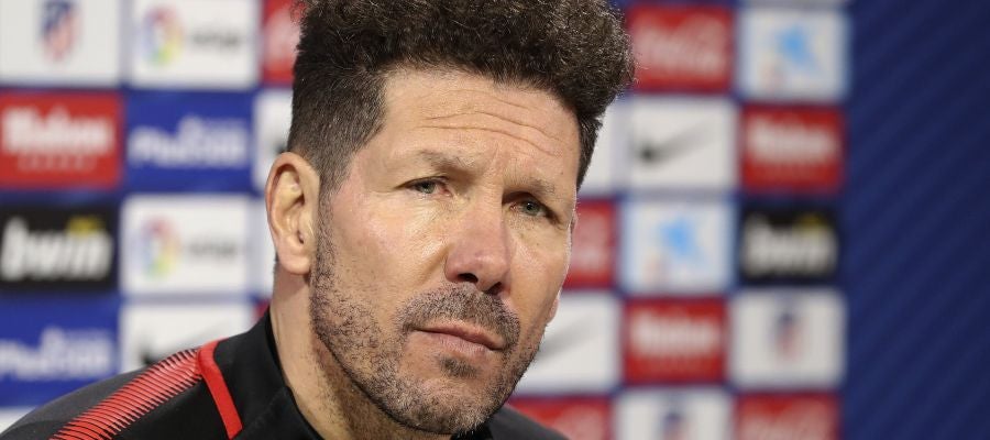 Simeone durante una rueda de prensa Simeone durante una rueda de prensa