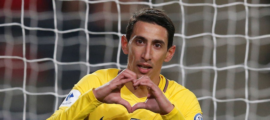 Di María celebra un gol con el PSG Di María celebra un gol con el PSG